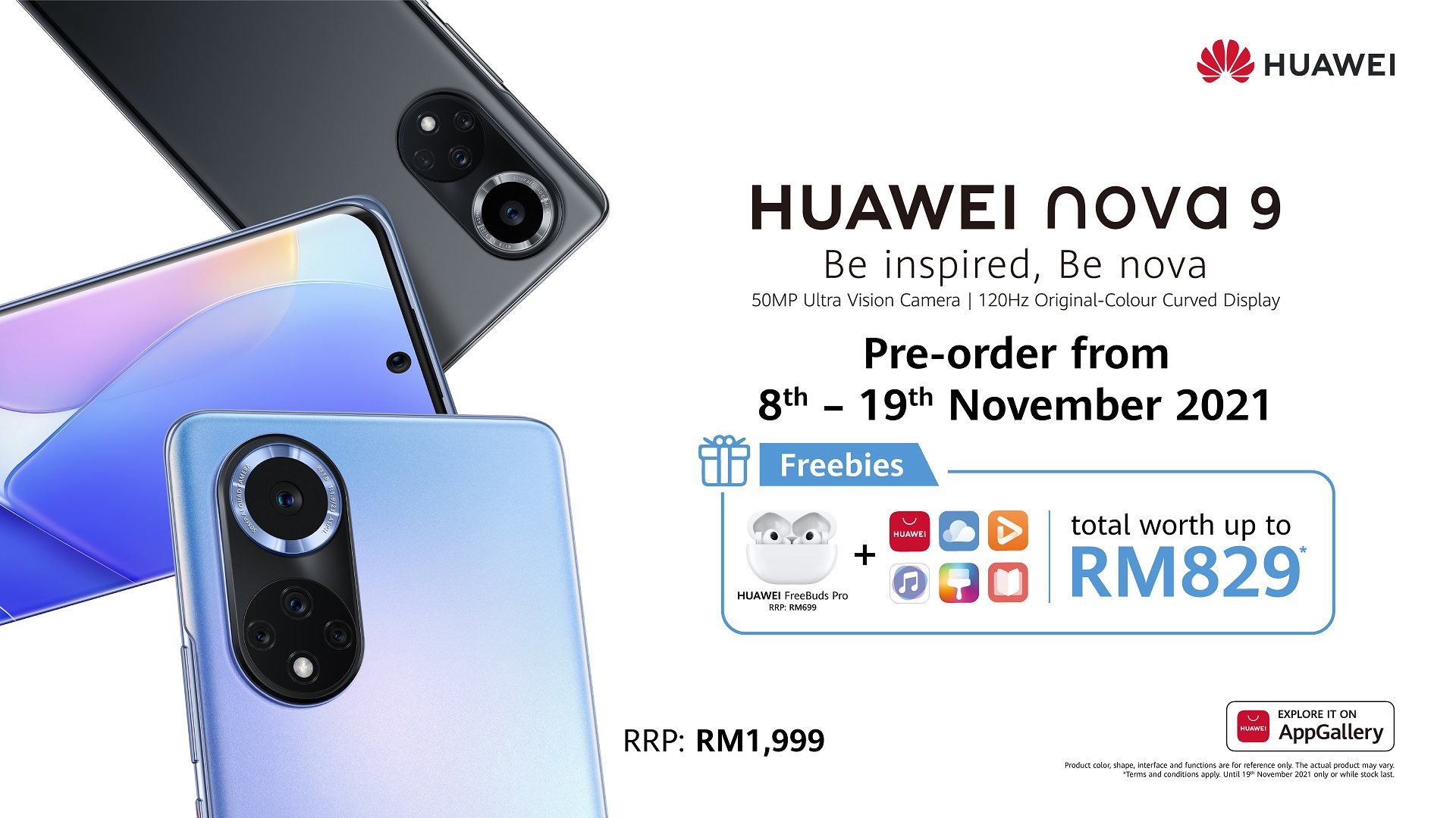 Huawei Nova 9 Lands in Malaysia for RM1,999 – Early Birds Get Goodies Worth RM829