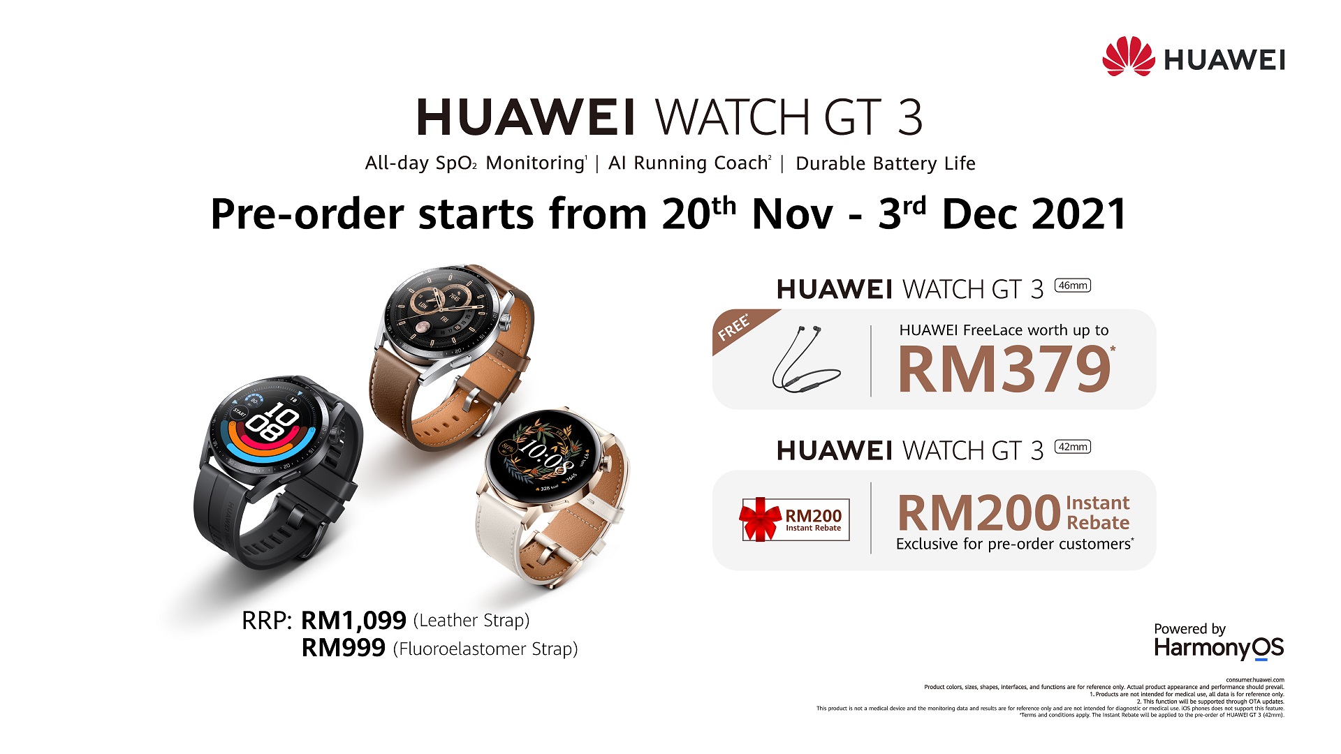Huawei Watch GT 3 Lands in Malaysia From RM999