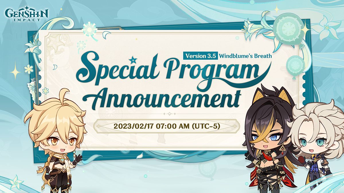 Genshin Impact 3.5 Livestream Set for 17 February With Dehya & Albedo