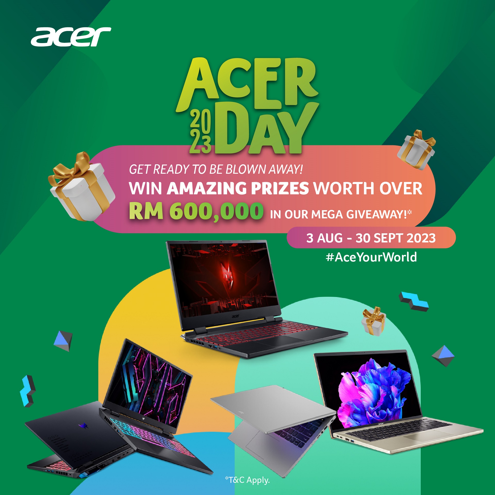 Acer Day 2023 Starts Today – Up to RM600,000 Worth of Prizes, New Acer Swift Go 14 Laptop