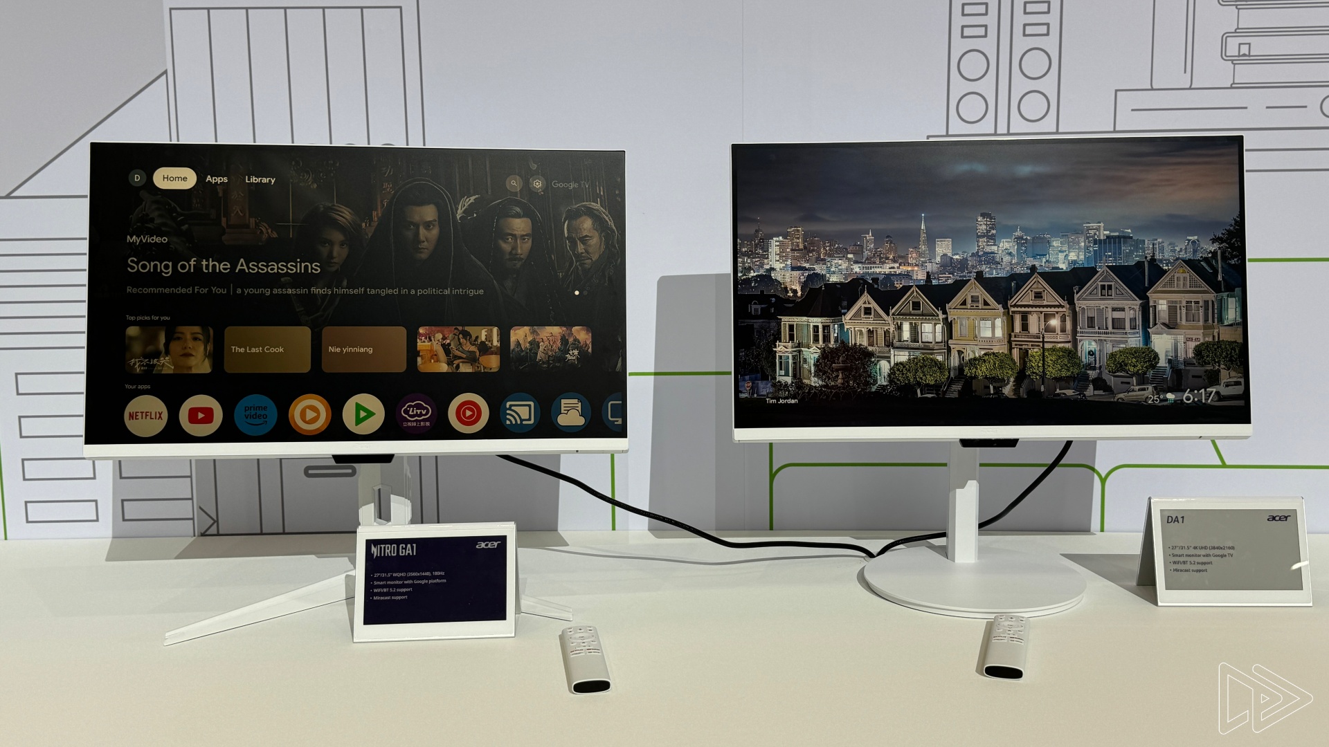 Computex 2024: Acer DA1 & Nitro GA1 Are Smart Monitors Powered by Google TV