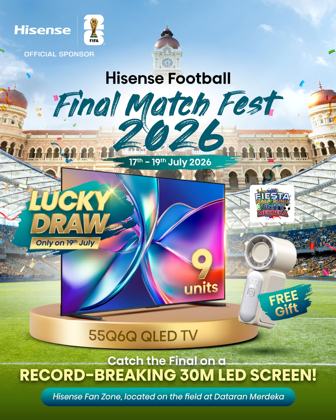 Hisense is Bringing a 30-Metre LED Screen to Dataran Merdeka for the FIFA World Cup Final